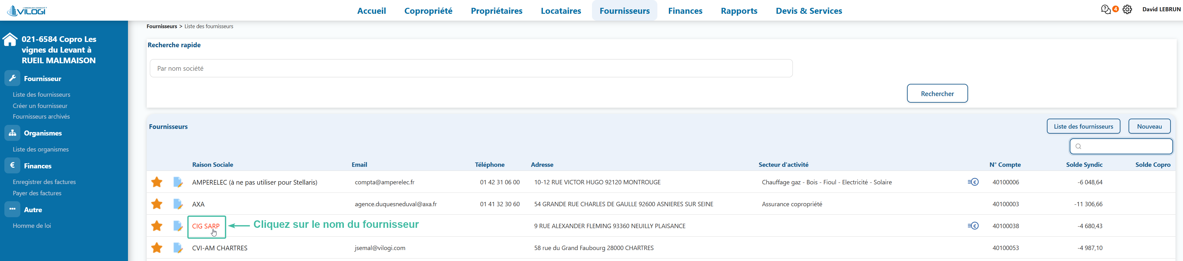 Comment compléter la fiche "Fournisseur" Tutoriel logiciel immobilier pour syndics et administrateurs de biens